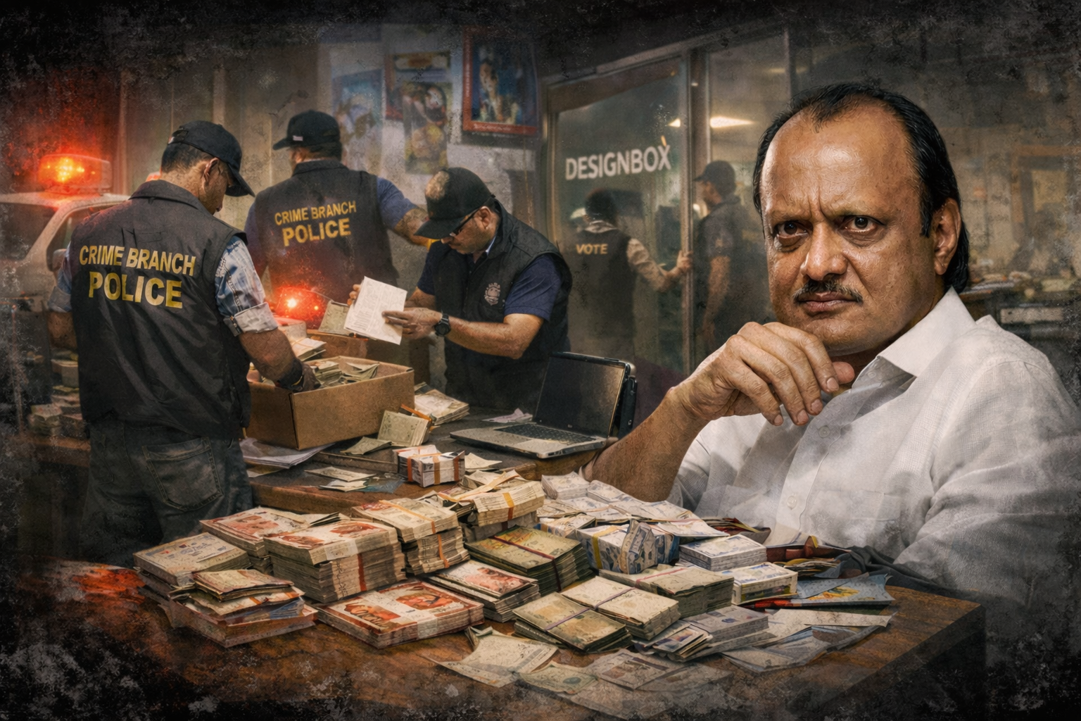 CASH-FOR-VOTES SCANDAL ERUPTS IN PUNE! CRIME BRANCH RAIDS AJIT PAWAR LINKED PR FIRM