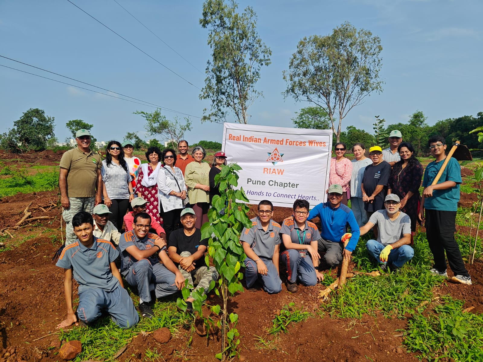 Army wives lead tree plantation drive, plant 51 saplings to save environment